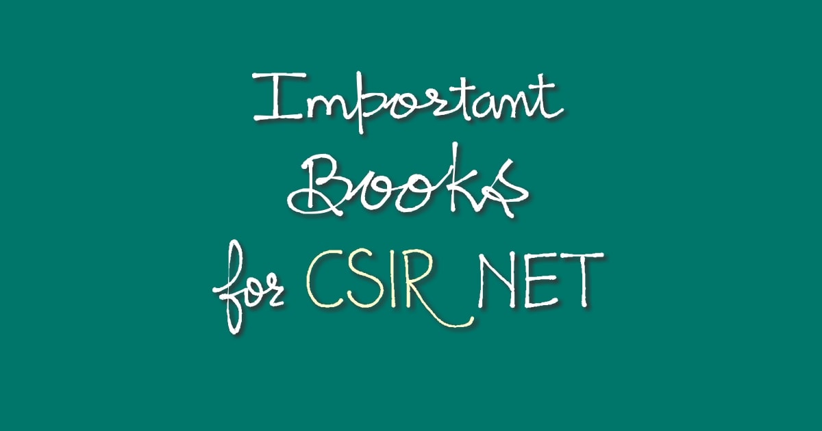 Important Books for CSIR NET